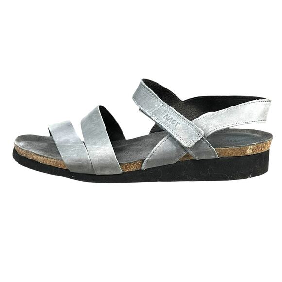 NAOT Women's Kayla Grey Leather Strap Sandals Size 41 US 10 - Picture 3 of 11